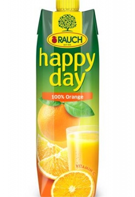 Gyümölcslé, 100%, 1 l, RAUCH "Happy day", narancs