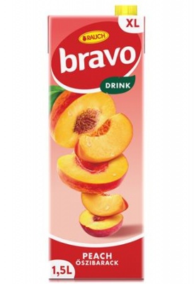 Gyümölcsital, 25%, 1,5 l, RAUCH "Bravo", őszibarack