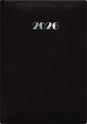Naptár, tervező, A5, napi, DAYLINER, "Pellana", fekete