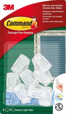 Kábelvezető akasztó,  ragasztócsíkkal, 8 db,  3M SCOTCH "Command™"